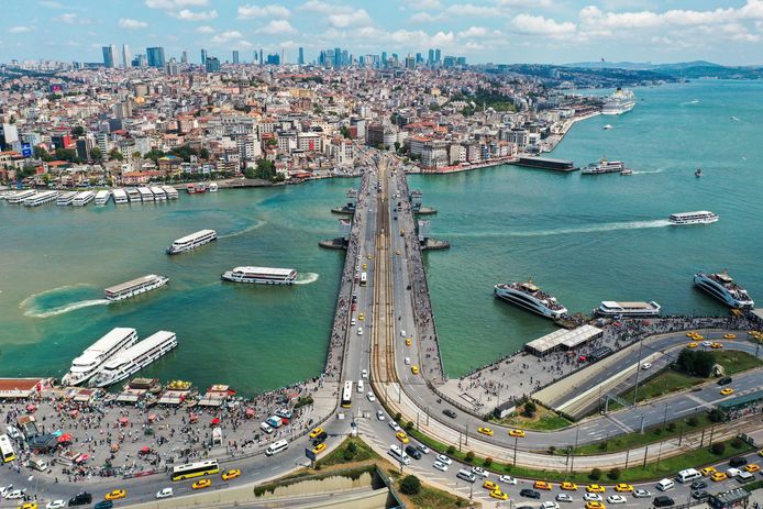 Beeld van miljoenenstad Istanboel.