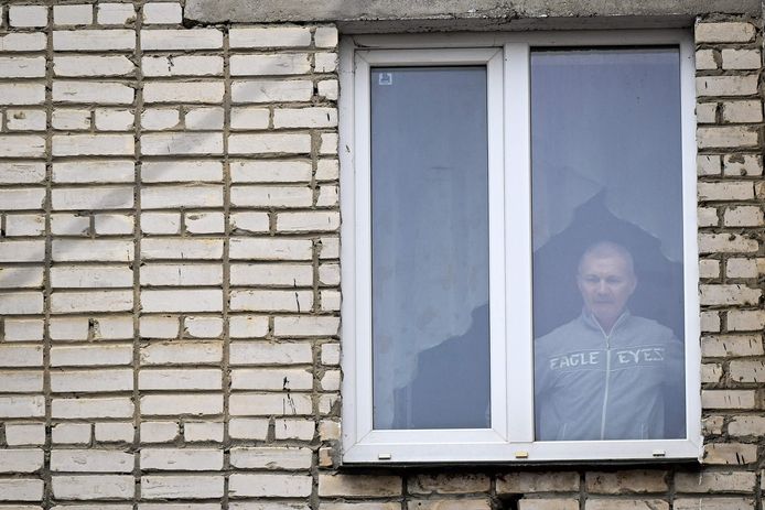 Alexej Moskaljov op een foto van 23 maart. Hij zat in huisarrest in zijn woning in Efremov.