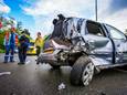 Vier auto's botsen op elkaar op de John F Kennedylaan in Eindhoven