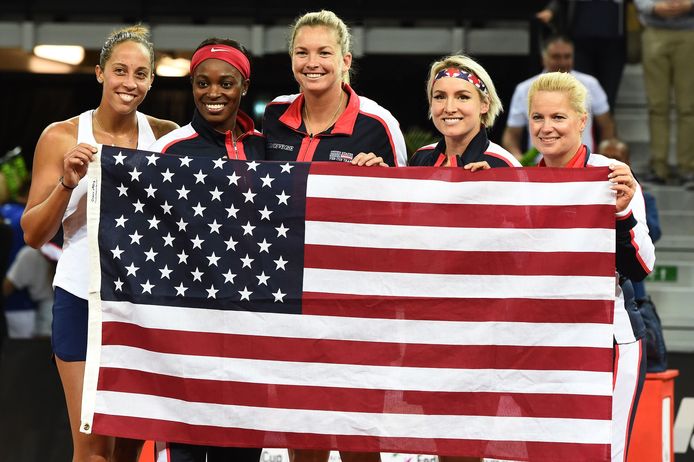 Madison Keys, Sloane Stephens, CoCo Vandeweghe, Bethanie Mattek-Sands en Kathy Rinaldi-Stunkel wonnen in april dit jaar de Fed Cup namens de Verenigde Staten.