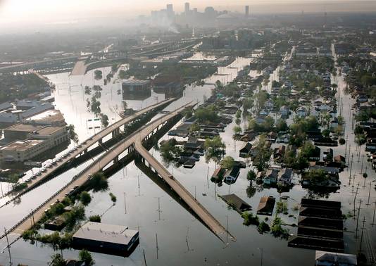 Archiefbeeld. Orkaan Katrina zorgde voor talloze overstromingen in New Orleans en de wijde omtrek.