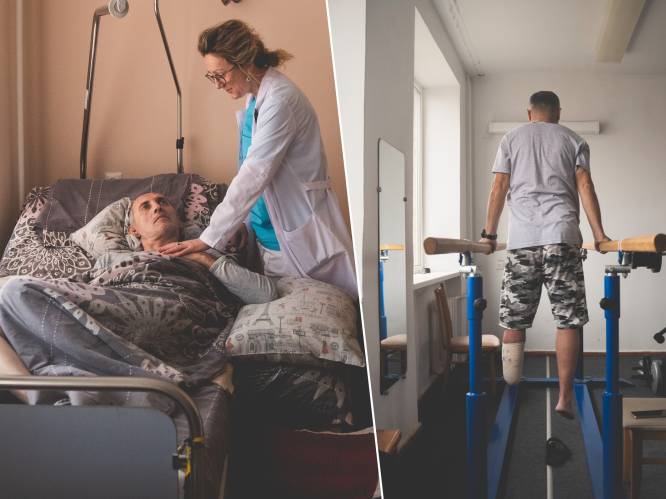 REPORTAGE. Onze reporter in Oekraïens ziekenhuis waar gewonde soldaten revalideren: “Ik heb één wens, dat het leger mij terug aanneemt, met of zonder prothese”