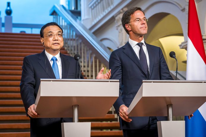 Premier Li Keqiang van China en premier Mark Rutte