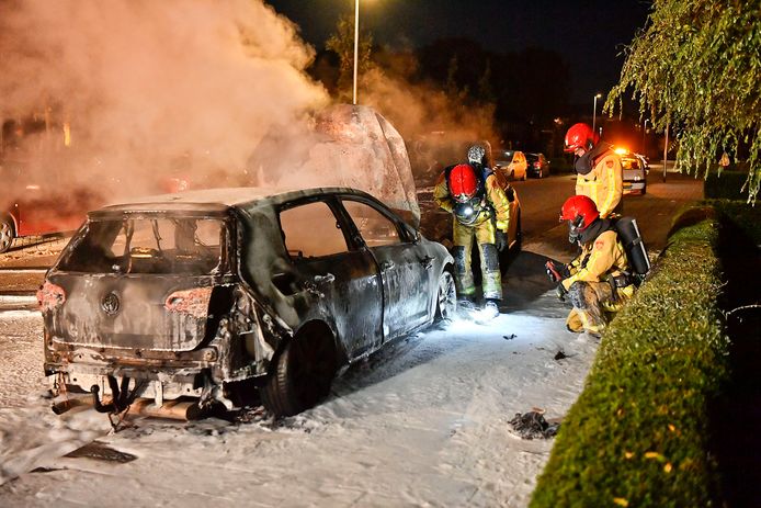Autobrand in Valkenswaard.