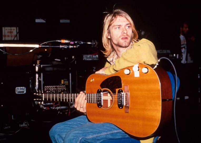 Kurt Cobain of Nirvana (Photo by Kevin Mazur/WireImage) Beeld WireImage