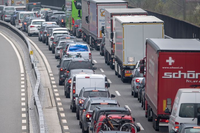 Archiefbeeld: file aan de Gotthardtunnel