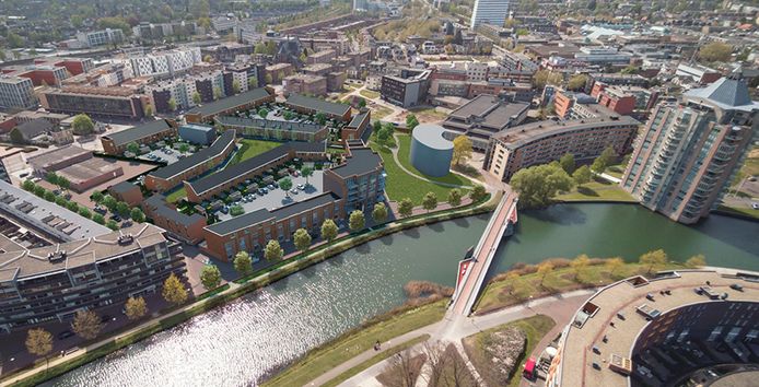 In de brochure voor de ontwikkeling van het Havenpark in Apeldoorn is de ligging van De Freule goed zichtbaar.