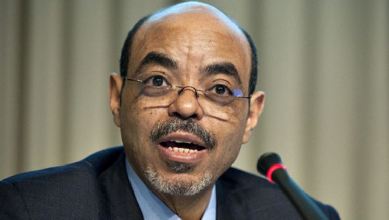 De regering beschouwt Berhanu Nega als het brein achter de vermeende couppoging. Die politicus voert tegenwoordig vanuit de Verenigde Staten oppositie tegen het bewind van premier Meles Zenawi (foto). Foto AP Beeld 