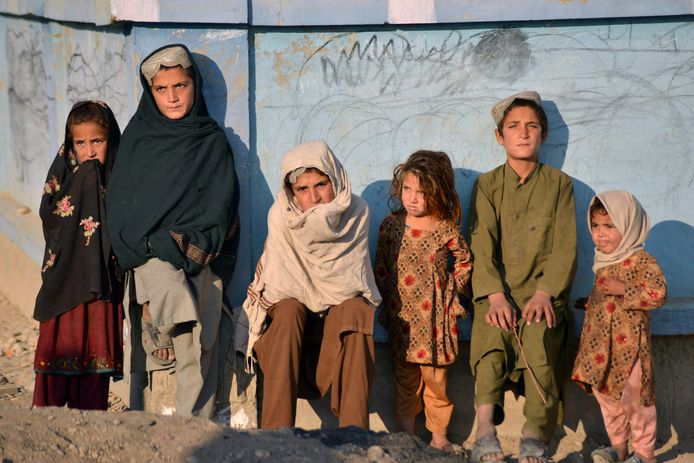Afghaanse kinderen in het district Nad-e Ali, in de Afghaanse provincie Helmand.