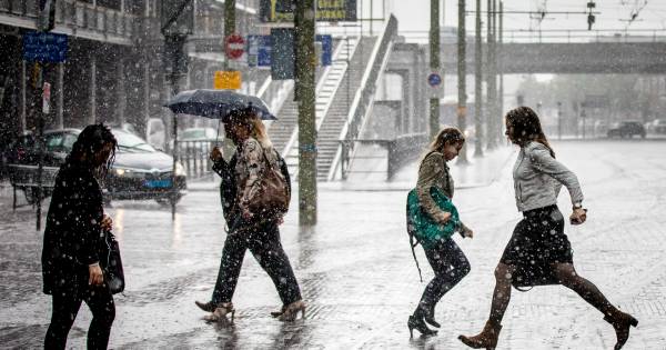 Bijzonder veel regenbuien: zoveel regen valt normaal in halve maand - AD.nl