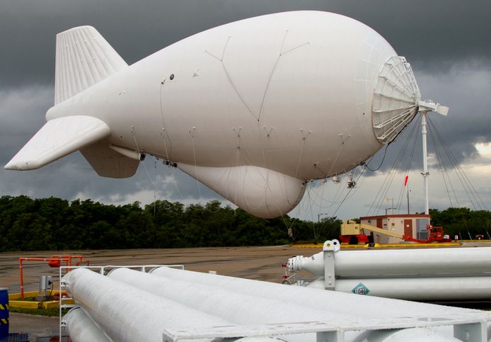 Een Amerikaanse spionageballon die voor de bewaking van de zuidelijke grens wordt ingezet