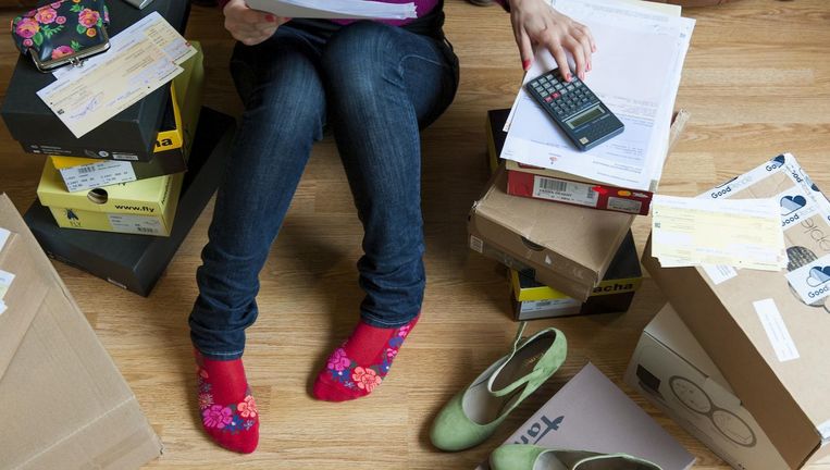 Gemiddeld hebben Amsterdamse jongeren die in het rood staan, 5890 euro schuld. Beeld anp