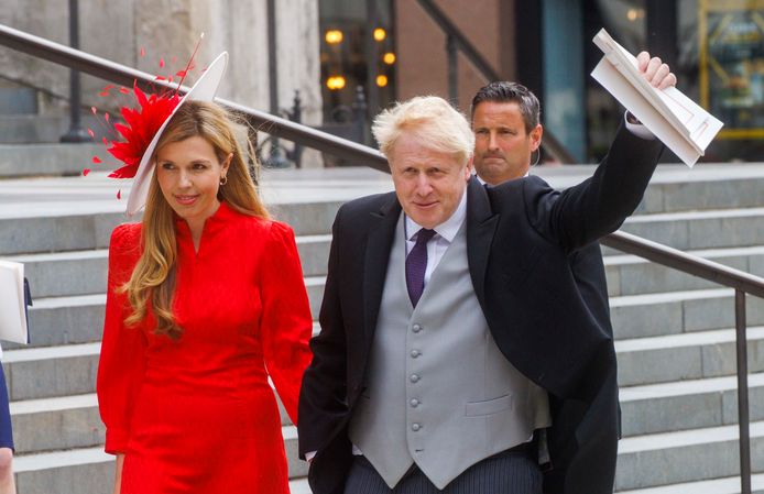De voormalige Britse premier Boris Johnson (58) en zijn echtgenote Carrie (35).
