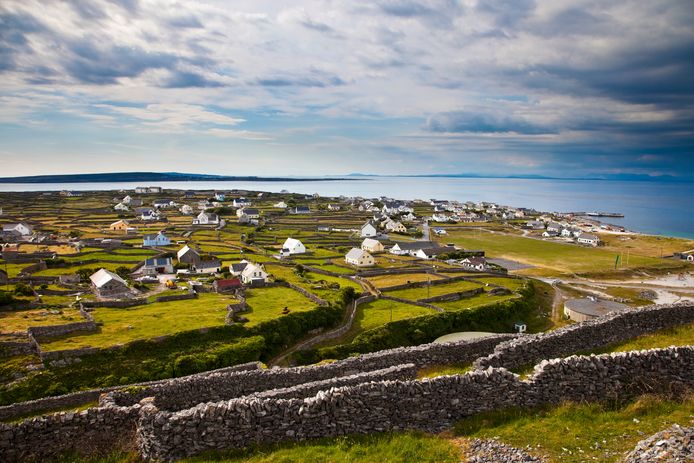 Inisheer dorp, County Galway, Ierland.