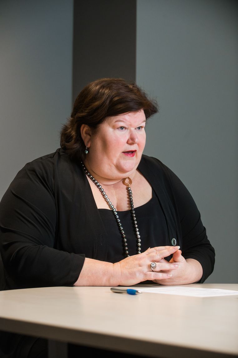 ► Minister van Volksgezondheid Maggie De Block (Open Vld) noemt de werkwijze in Leuven 'onwettig'. Beeld BELGIAN FREELANCE