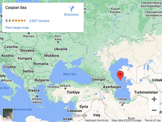 De Kaspische Zee.