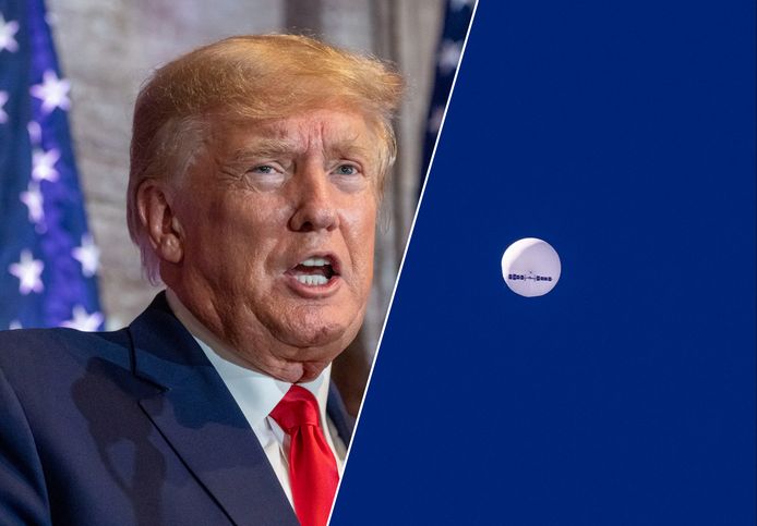 Volgens voormalige president Donald Trump hebben er nooit ballonnen over de VS gevlogen tijdens zijn tijd in het Witte Huis.