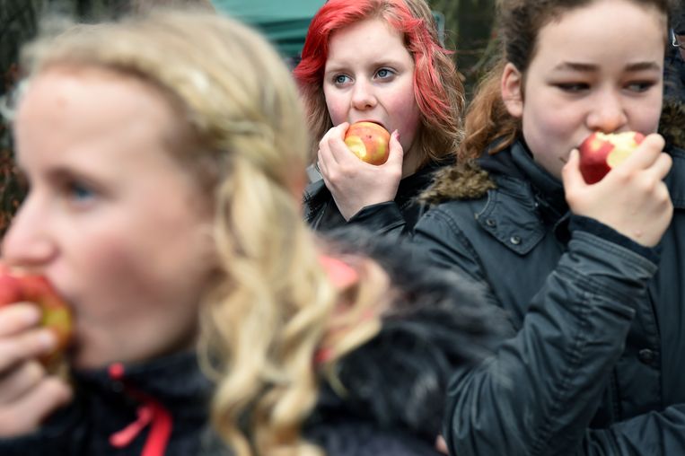 Voor lijders van misofinie kan de klank van een appel een kwelling zijn. Beeld Marcel van den Bergh/de Volkskrant