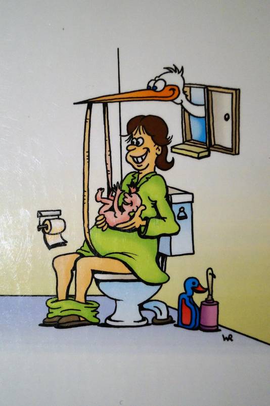 Wouter Rogge maakte deze cartoon over de geboorte van Roxanne.