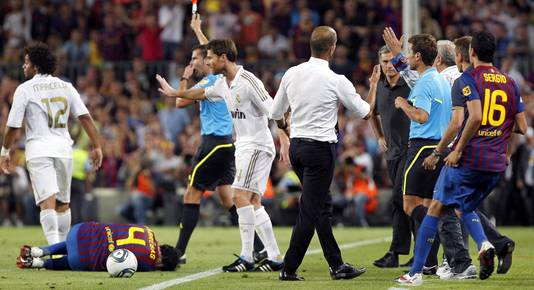 De wedstrijd om de Supercopa in 2011 is waarschijnlijk de meest beladen Mourinho - Guariola die er is gespeeld.