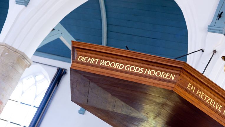 Preekstoel in de Protestantse kerk. Beeld ANP