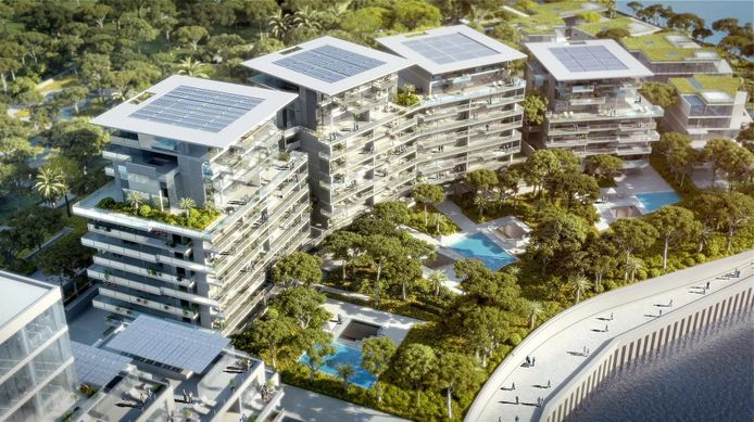 De luxueuze flats zullen 400 vierkante meter groot zijn, de villa's 1.000 vierkante meter. Ze  bieden plaats aan duizend extra inwoners.