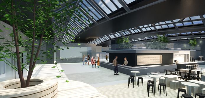 Impressie van het vernieuwde onderkomen van het poppodium in het Deventer havengebied.