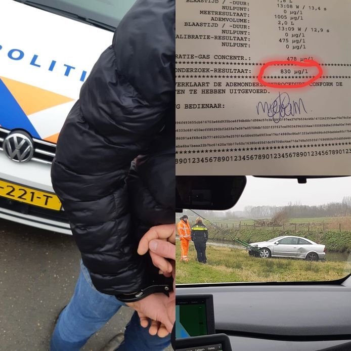 Beschonken automobilist bij Culemborg op de A2