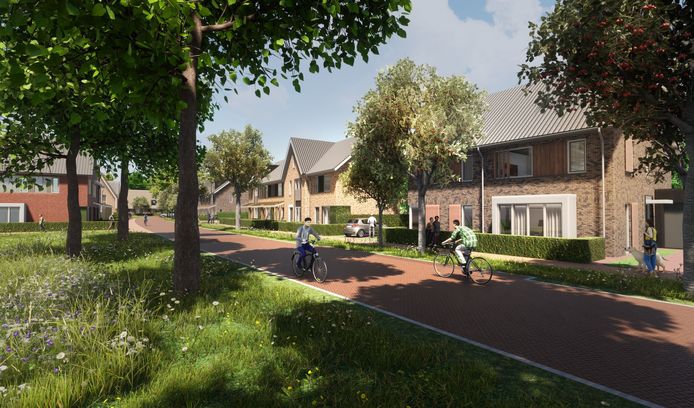 De nieuwe wijk vanuit een andere hoek.