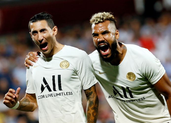 De doelpuntenmakers van PSG vanavondd: Ángel Di María en Eric Maxim Choupo-Moting.