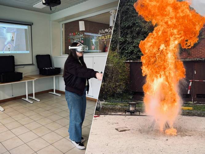 Leerlingen leren dankzij VR-technologie brand blussen: “Hier kan je letterlijk levens mee redden”