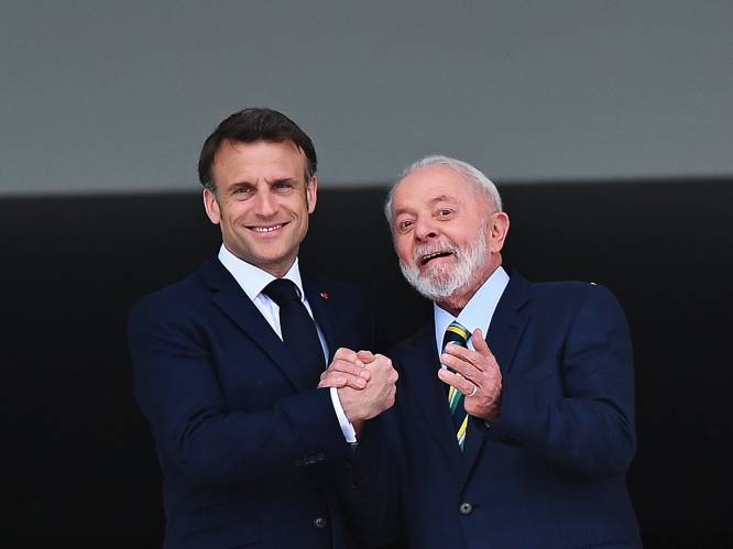 Macron deelt meme over 'huwelijk' met Braziliaanse president Lula
