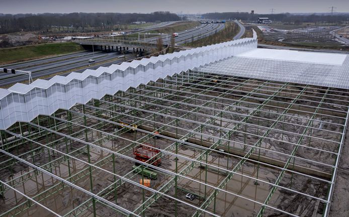 Floriade in aanbouw.