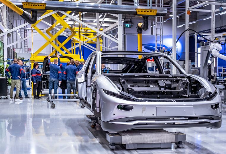 Het Lightyear 0-model werd gefabriceerd in het Finse Uusikaupunki. Beeld Raymond Rutting / de Volkskrant