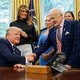 Trump ontvangt astronaut van Apollo 11-missie