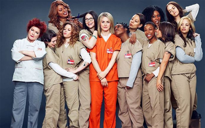 De cast van de succesvolle Netflix-serie 'Orange Is the New Black'.