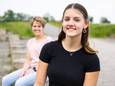 Amber Lenters (voor) organiseert een sponsorloop voor borstkankeronderzoek, door de ziekte van haar moeder Mariska Lenters (achter).