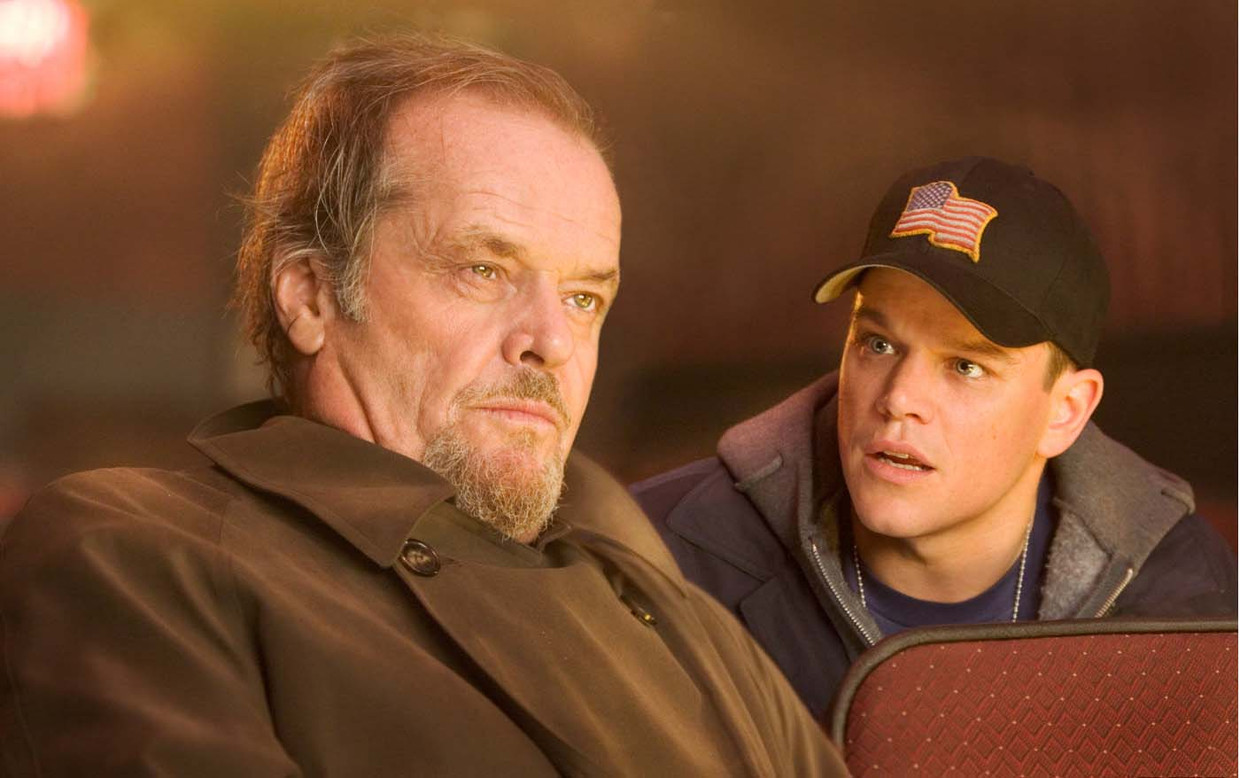 Jack Nicholson dan Matt Damon di Yang Berangkat.  Gambar 