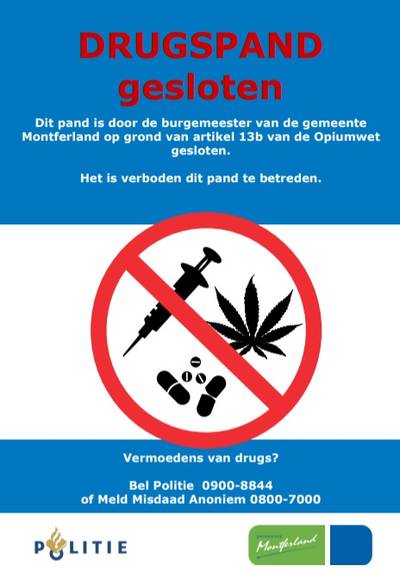 Zesde drugswoning in Montferland gesloten na aantreffen harddrugs en imitatiewapen