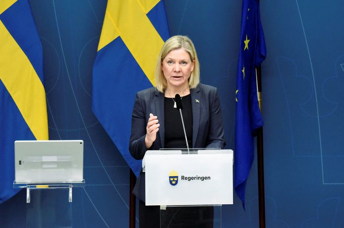 De Zweedse premier Magdalena Andersson.