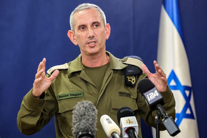 De Israëlische legerwoordvoerder Daniel Hagari.