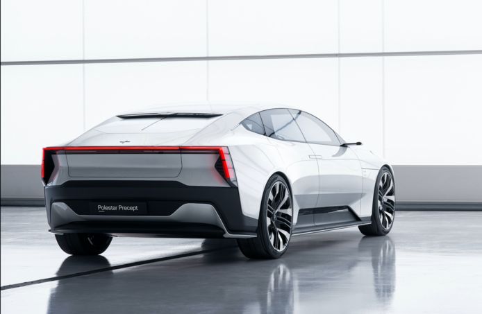 De - elektrische - productieversie van deze Polestar Precept komt binnen afzienbare tijd op de markt.