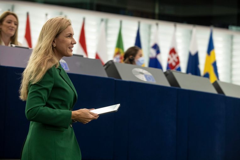  EU-Energiecommissaris Kadri Simson kwam met haar opmerkingen tegemoet aan een kritisch Europees Parlement  Beeld EPA