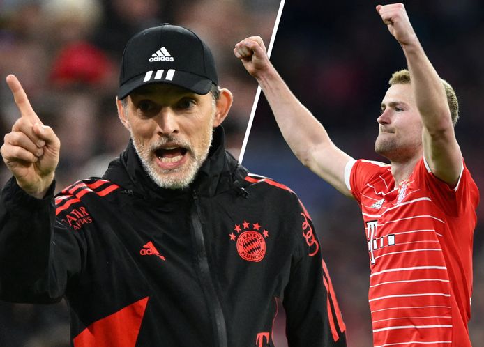 Thomas Tuchel en Matthijs de Ligt.