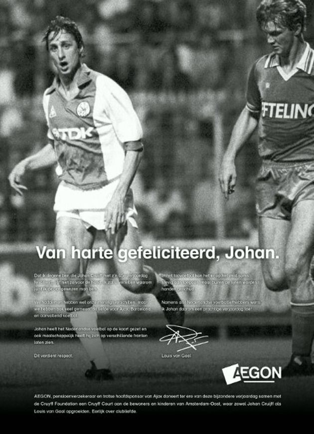 Van Gaal Van Harte Gefeliciteerd Johan Nederlands Voetbal Ad Nl