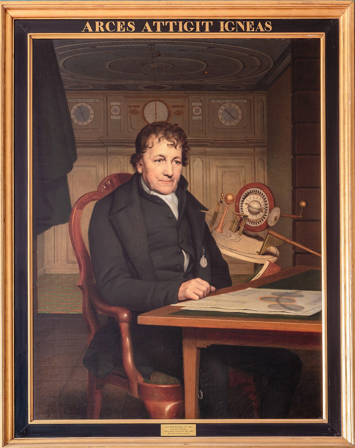 Portret van Eise Eisinga door Willem Bartel van der Kooi, 1827. Beeld 