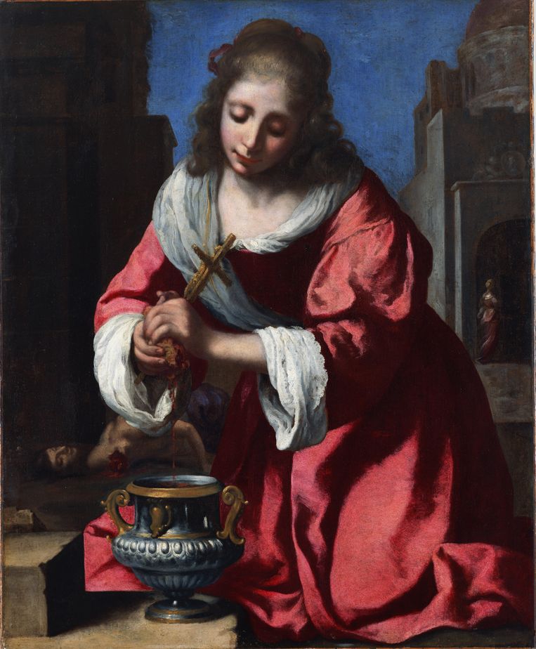 Sint Praxedis (1655) is volgens het Rijksmuseum van Johannes Vermeer en een van de allervroegste gesigneerde en gedateerde schilderijen die we kennen. Beeld The National Museum of Western Art, Tokyo