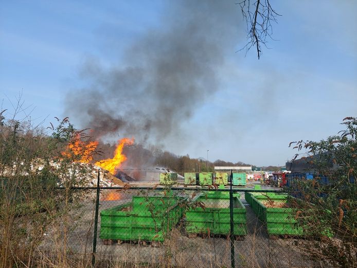 Papieropslag bij IOK in Beerse staat in lichterlaaie.