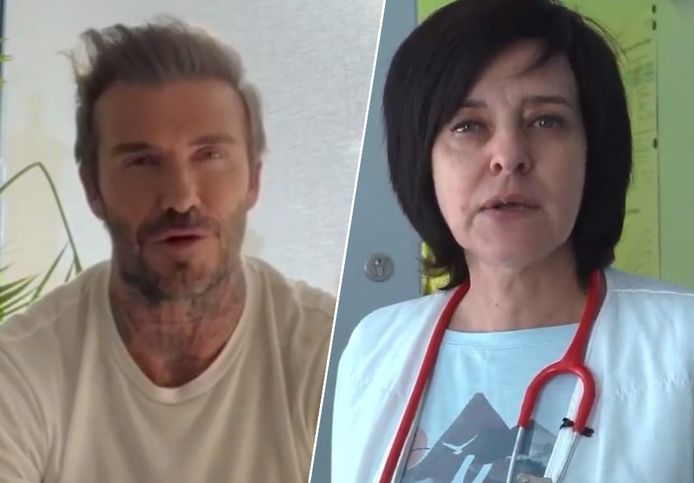 David Beckham leent Instagram uit aan Oekraïense arts