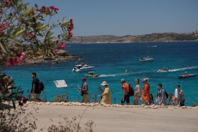 Een strand op Malta.